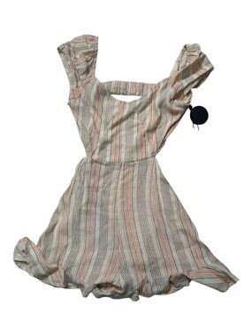Muse Cream Striped Romper with multicolored stripes Size Small